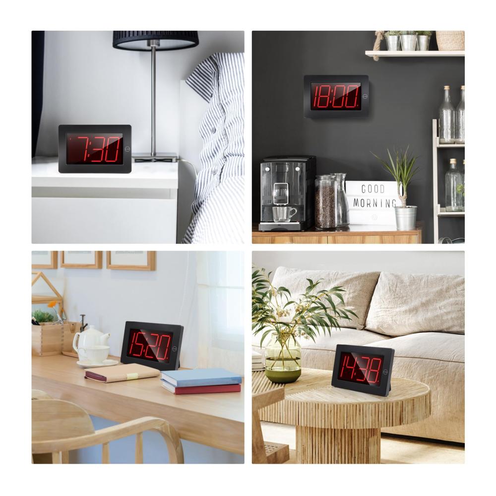 Erwecken Sie Ihre Morgen mit Stil – Timegyro Digitaler Wecker LED Wanduhr Batteriebetrieben 3-Zoll LED-Zeitanzeige für Wohnzimmer Schlafzimmer Schreibtisch & mehr