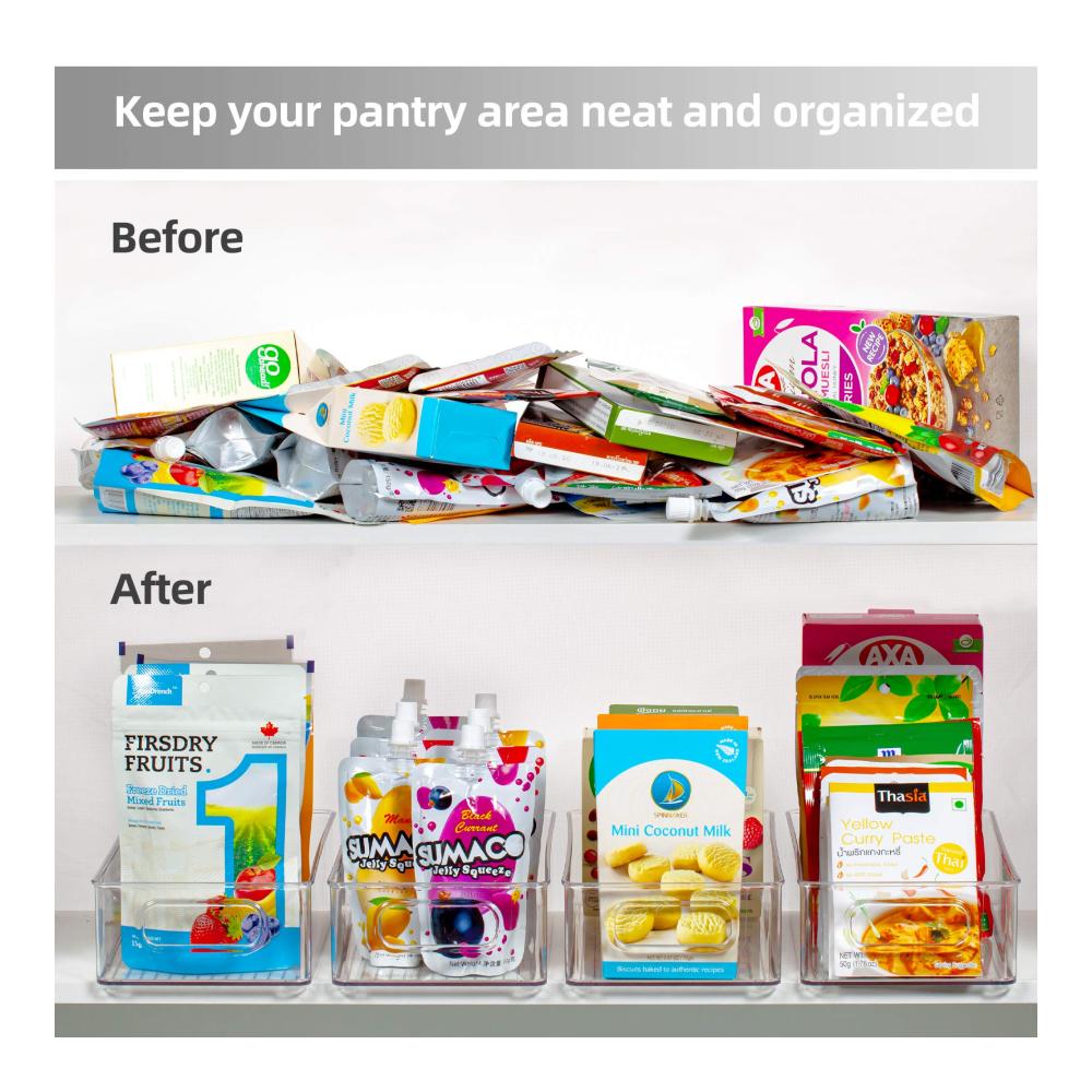 Effizientes Vorratsdosen-Set 6-teilige Kühlschrank-Organizer für optimale Küchenorganisation. Stapelbare Aufbewahrungsboxen BPA-frei ideal für Kühlschrank und Schränke