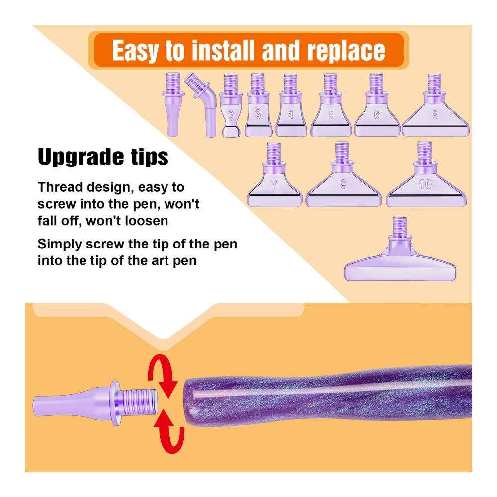 Entdecken Sie das Ultimative DIY Diamond Painting Werkzeug & Zubehör Set für Künstler Papasgix 20-teiliges 5D Diamond Painting Stift Set inklusive Metall Ersatzköpfen - Perfekt für Mosaikherstellung und mehr! (Violett Lila