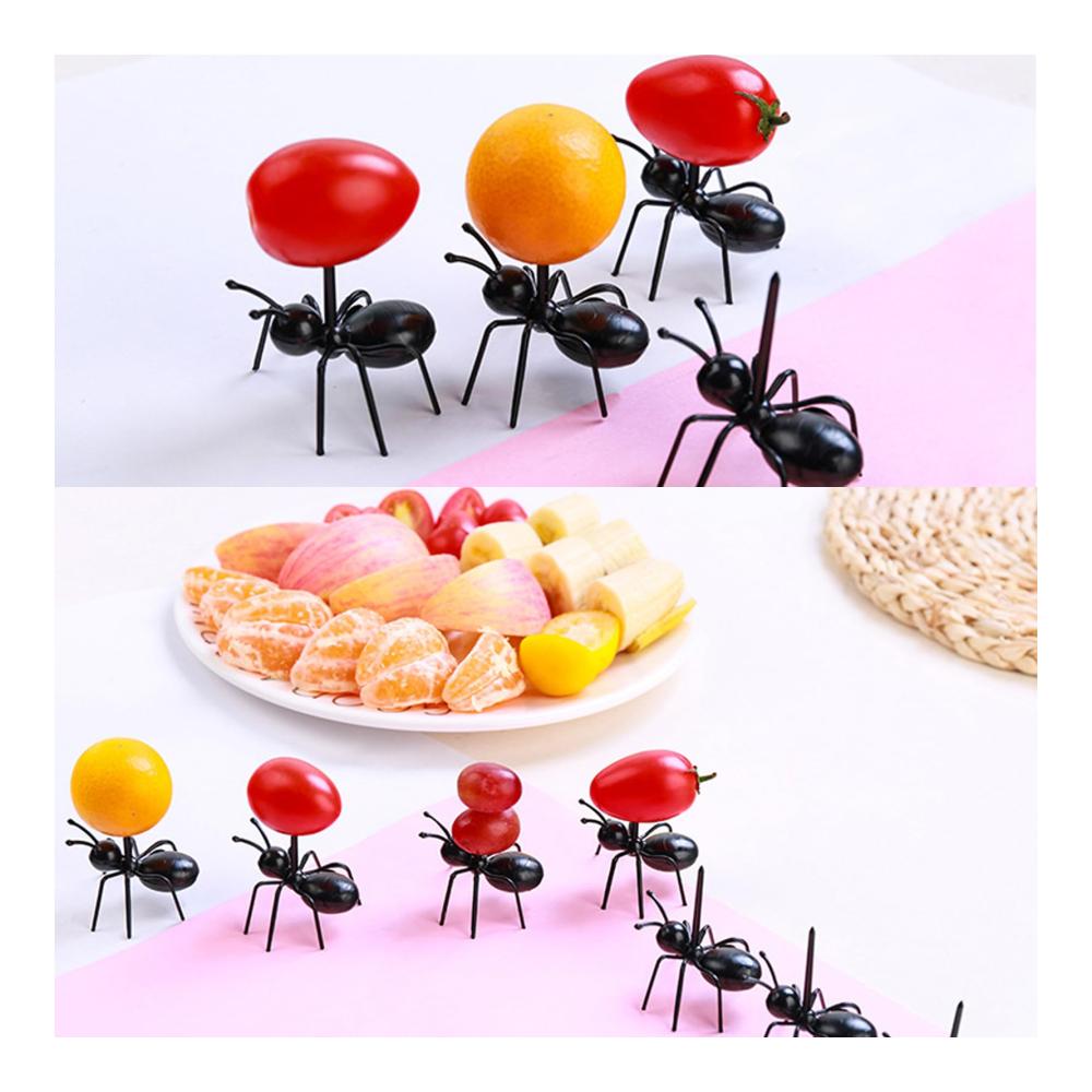 Kreative Mini-Obstgabeln - 48er Set für Kinder mit Ameisen-Design - Wiederverwendbare Gabeln für Snacks Desserts Kuchen und mehr - Ideal für Hochzeiten und Geburtstage