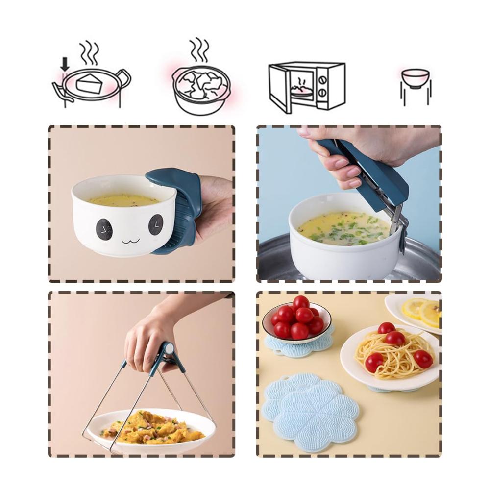 Edelstahl Einmachglas Heber Profi Einkochzange mit Silikon-Griff | Sicherer Glasheber für Home Kitchen & Restaurant | Rutschfeste Zange mit Verbrühschutz & Clip | Ideales Zubehör zum Einkochen & Heben von Einmachglä