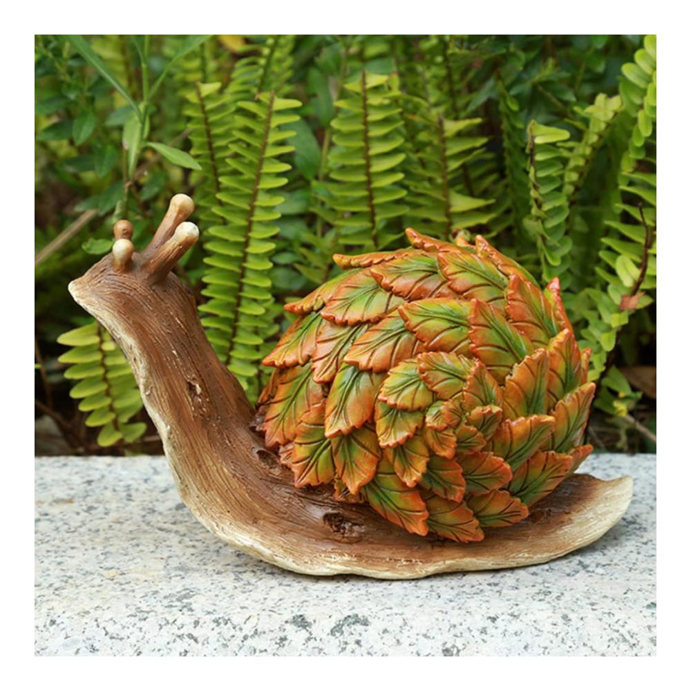 Kopfskulpturen Einzigartige Garten-Schnecke-Statue aus Harz – Dekorative Kleine Tier-Skulptur für Zuhause Tischplatte Regal Terrasse Rasen & Garten – Wetterbeständige Outdoor-Dekoration. Verschönern Sie Ihren Außenbereich mit dieser charmanten Schnecke-Figur