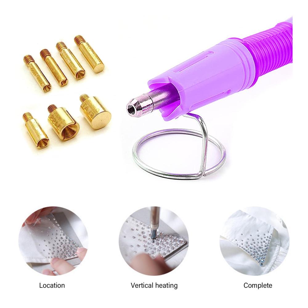 Strasssteine Applikator Set - Präzises Werkzeug für DIY-Projekte Hotfix Applikator Reinigungsbürste & Tuch. Perfekt für Kleidung Schuhe & Handyhüllen