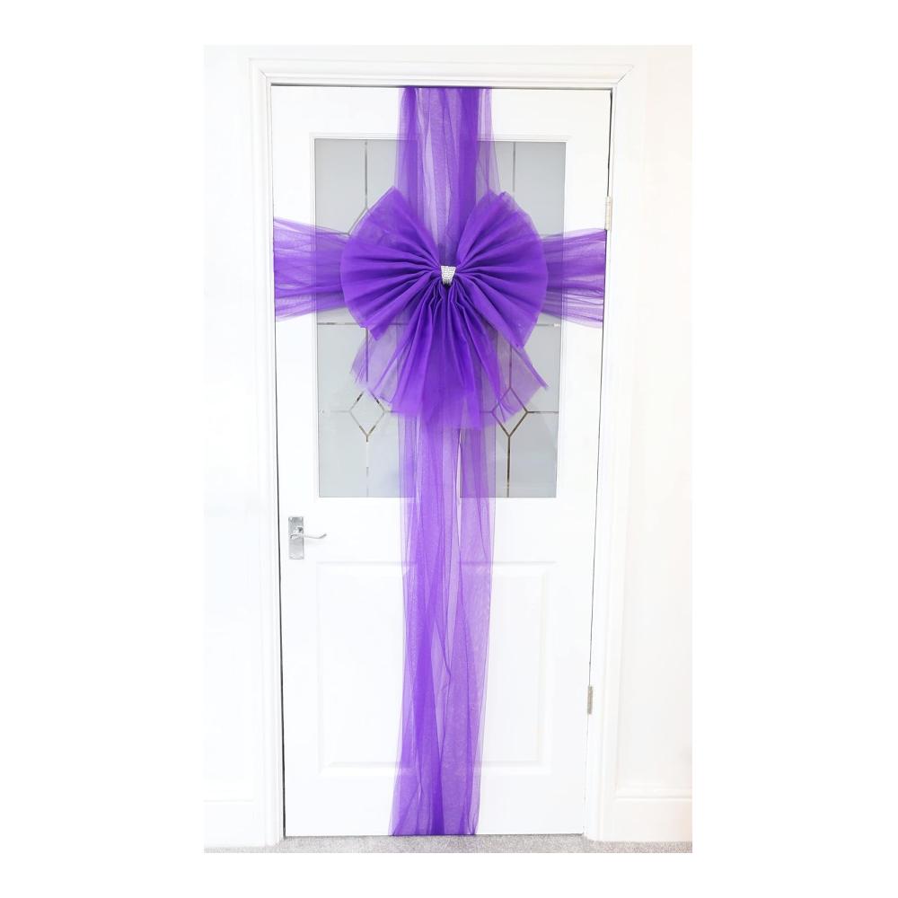 Elegante Zierschmuck Türfensterschleife - Perfekt für Weihnachten Baby Shower & Hochzeiten - Festliche lila Dekoration für jeden Anlass