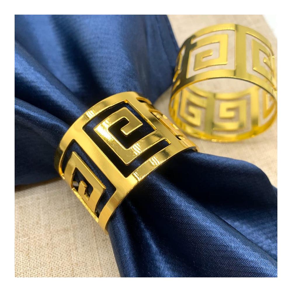 Edle Serviettenringe Set aus Metall - 12 Stück Gold & Silber Serviettenhalter für stilvolle Tischdekorationen bei Hochzeiten Partys & Festen - Perfekt für Weihnachten Familienfeiern & mehr