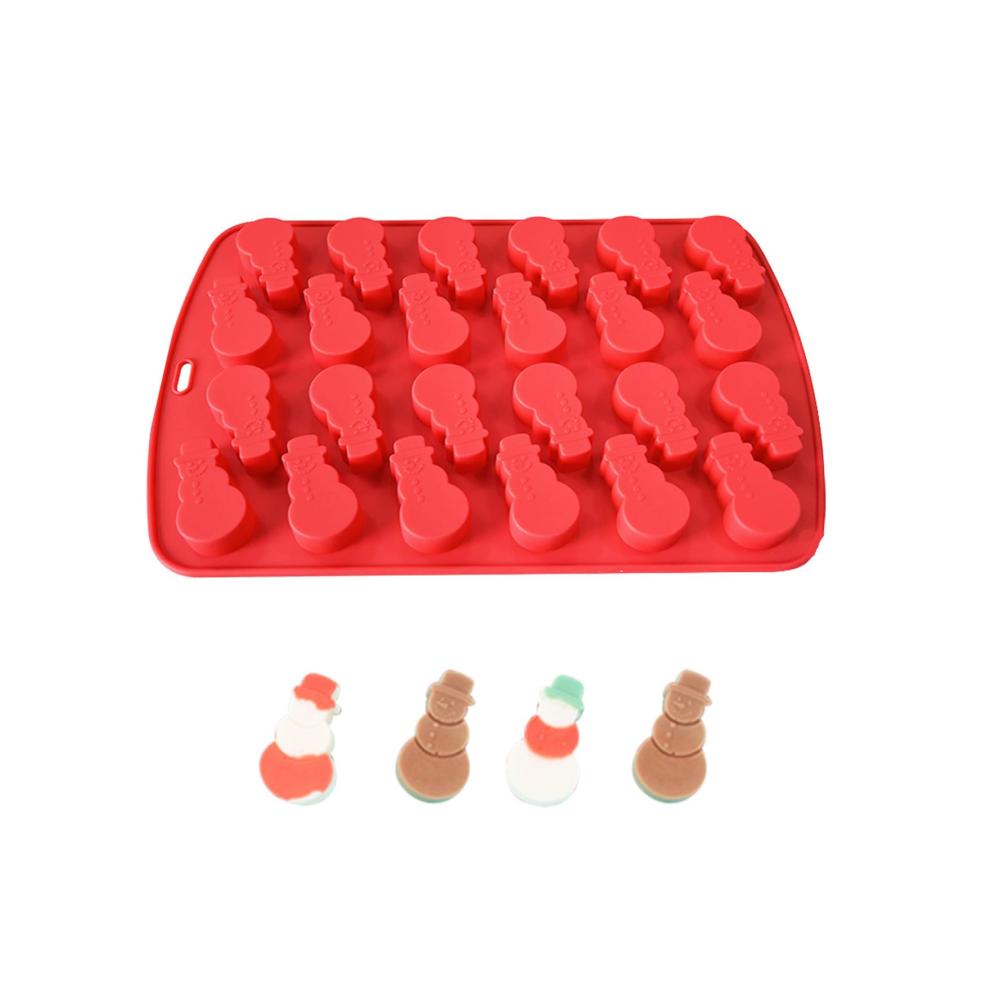 24er Set Weihnachts-Schokoladenformen aus Silikon | DIY Kuchen & Desserts für die festliche Küche | Backspaß mit verschiedenen Haushaltsformen | Niedliche Seifenformen inklusive | Ideal für He