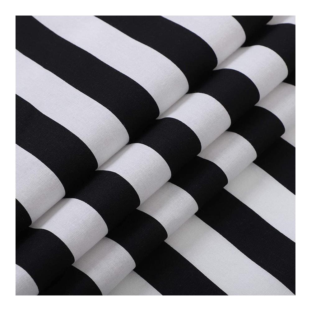 2er-Pack Gestreifter Tischläufer aus strapazierfähigem Polyester - Perfekt für drinnen und draußen - Dekorative Tischdecke für Veranstaltungen und Familienessen - Schwarz-Weiß Design