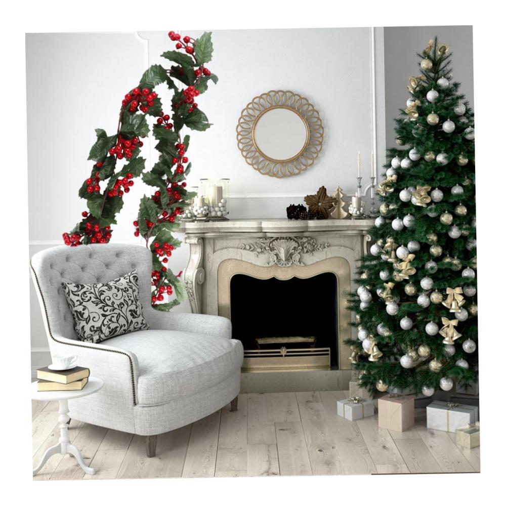 Frohe Festtage mit Stil Exquisite Rattan-Girlande für ein nordisches Weihnachtsdekor | Einzigartiger Christbaumschmuck aus PVC-Rattan | Festliche Sprühdekorationen für einen zauberhaften Kranz