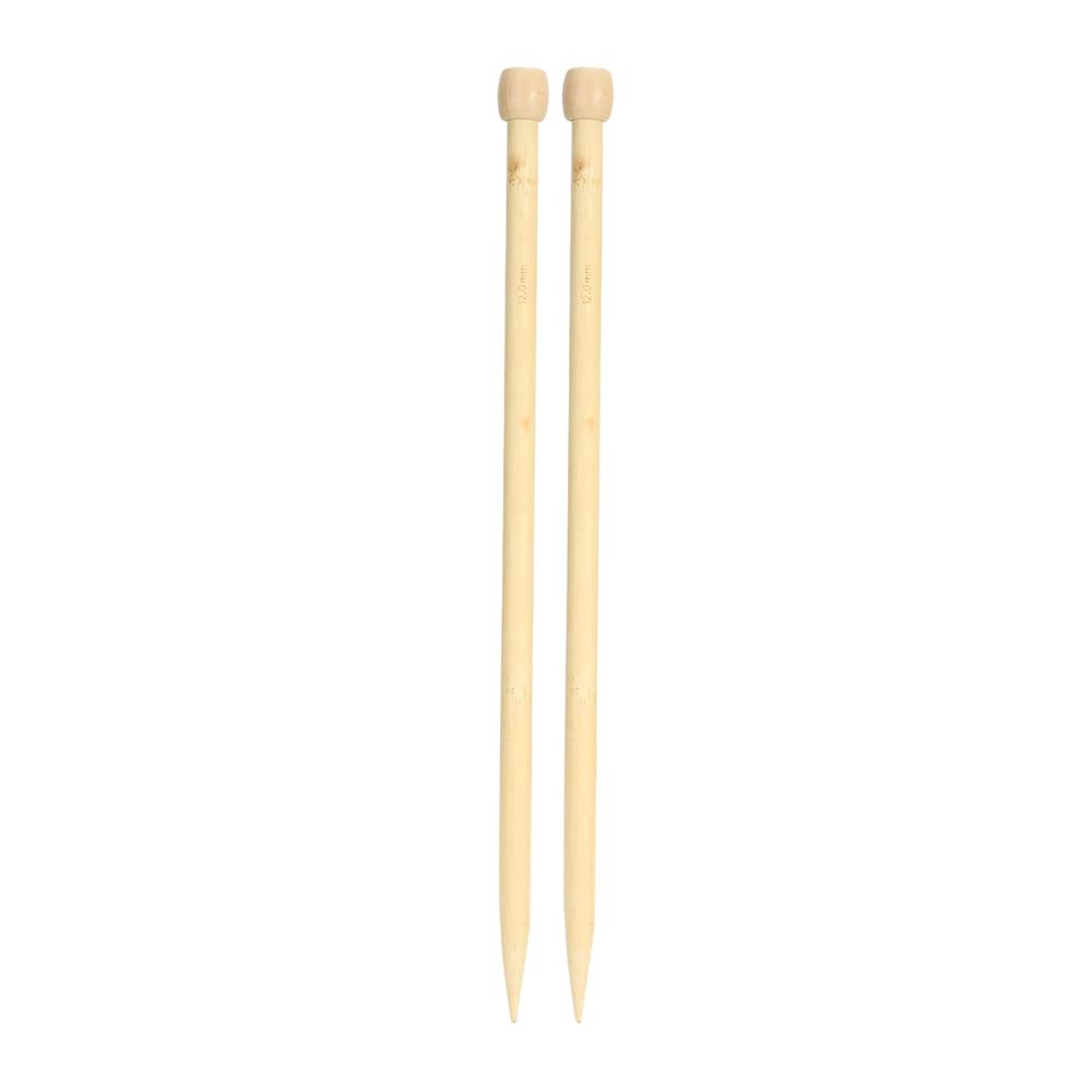 Stricknadeln Set aus Holz 2-teilig 35cm | Einzelpunkt-Webwerkzeug | Ideal für Anfänger | DIY-Schal-Socken-Stricken | Komplettes Strickset (12mm