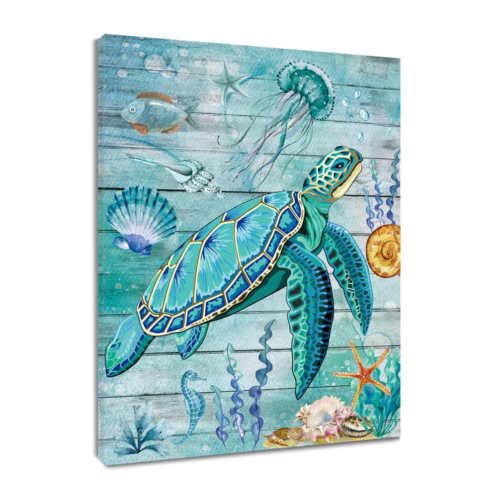 Entdecken Sie kreative Meisterwerke Hochwertige Lackierungen verwandeln Ihr Zuhause! Wandbilder mit Meeresschildkröten und tropischen Fischen Teal Ocean Leinwandbilder für ein stilvolles Wohnambiente. Dekorieren Sie Ihr Wohnzimmer Schlafzimmer oder Badezimmer mit diesen ländlichen Postern. Exklusive Wanddrucke in 30x40cm ungerahmt verleihen jedem Raum eine einzigartige Atmosphäre. Bringen Sie die Schönheit der Unterwasserwelt in Ihr Zuhause. Erleben Sie Wohnkultur auf höchstem Niveau