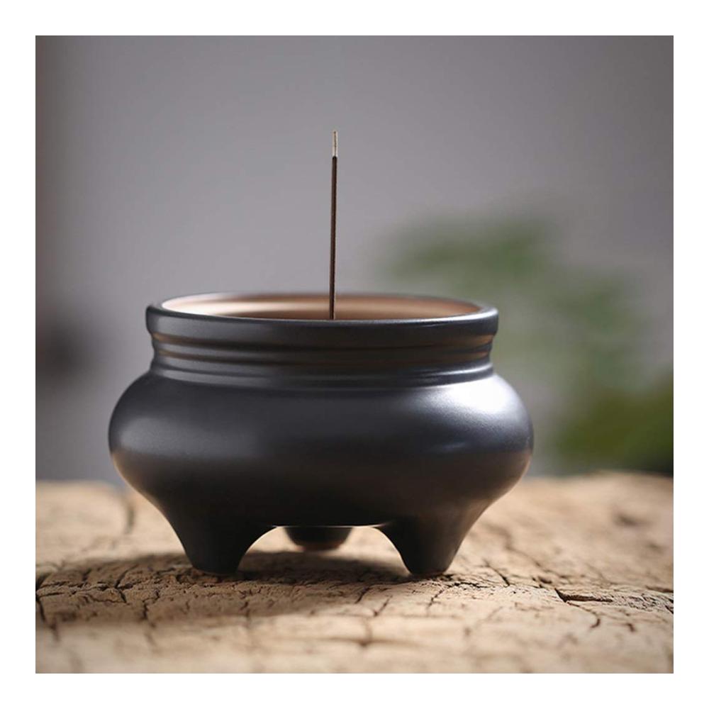 Entdecken Sie die Magie der Sinne Keramik Räucherstäbchenhalter Dreibeinig für Zuhause Büro & Tempel. Antiker Duft-Brenner für Aromatherapie. Stilvolles Räuchergefäß für eine harmonische Atmosphäre