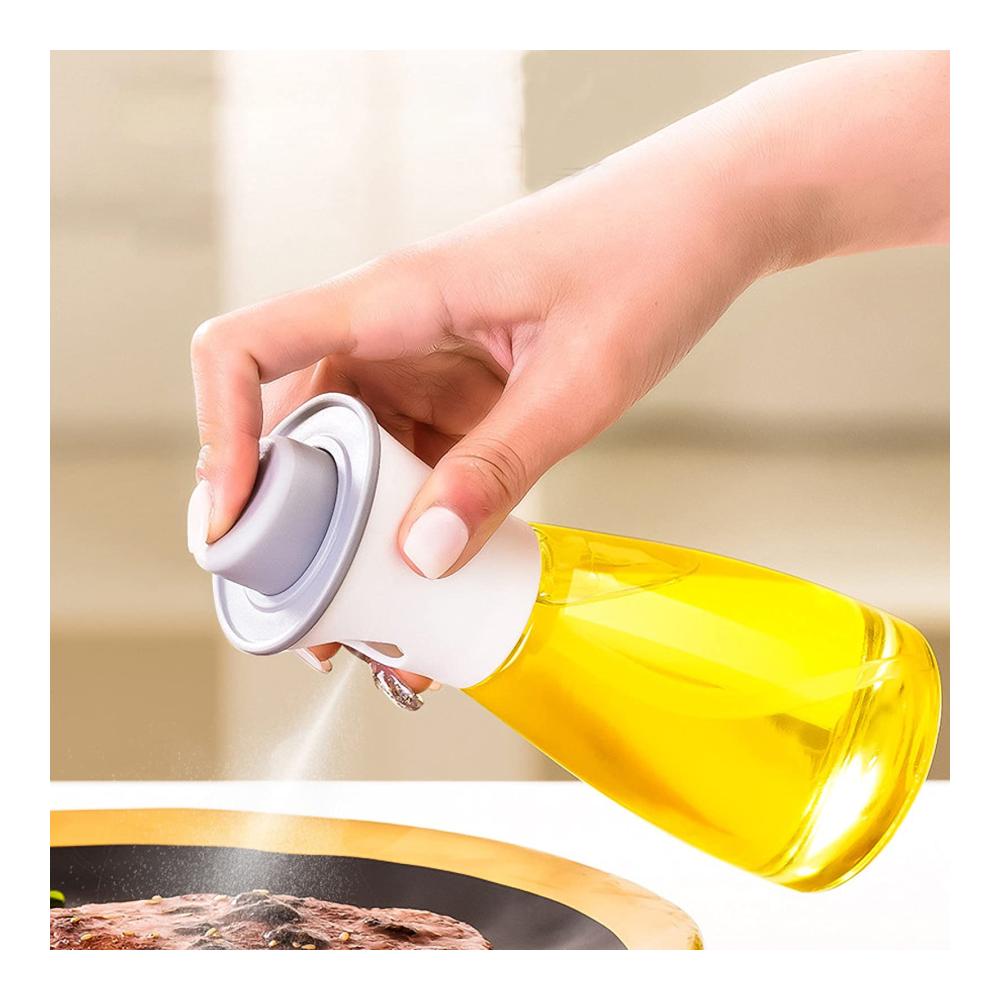 Ausgießer für die Flasche - Sprühflasche Ölsprüher Sodaglas 180ml - Nachfüllbarer Ölsprüher für Küche - Auslaufsicherer Spender für Salat Kochen Backen BBQ - Praktisches Küchenzubehör
