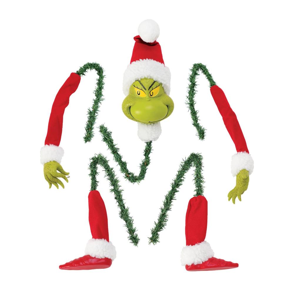 Verleihen Sie Ihrem Weihnachtsbaum mit Spitzen Grinch-Dekorationen einen einzigartigen Charme! Weiche grüne Grinch-Arme und -Kopf schmücken als Baumspitze - Liebevolles Plüschtier für festliche Freude. Perfekter Grinch-Weihnachtsbaum-Ornamenthalter und Topper