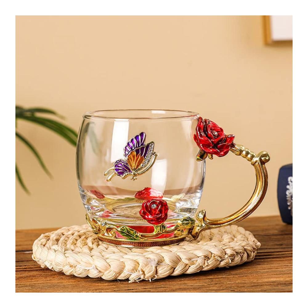 Entdecken Sie stilvolle Kaffee- & Teegläser Zup Butterfly Zoffee Becher aus Glas 330 ml - Einzigartiges Design für Genussmomente - Perfekt für Kaffee Tee und mehr - Ideales Geburtstagsgeschenk