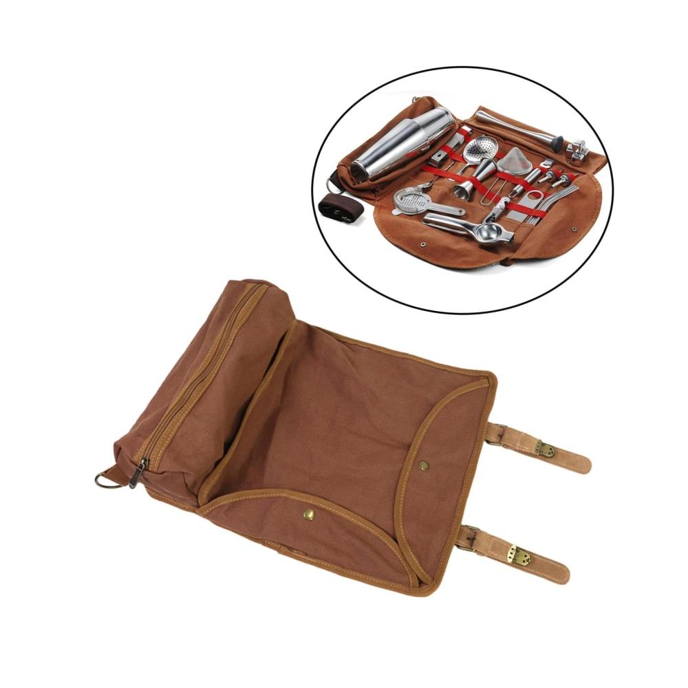 Flaschenkörbe & -träger Die ultimative Barkeeper-Tasche | Premium-Reise-Werkzeugtasche & Rollbar-Zubehör für Mixologen unterwegs | Ideales Geschenk für Barkeeper