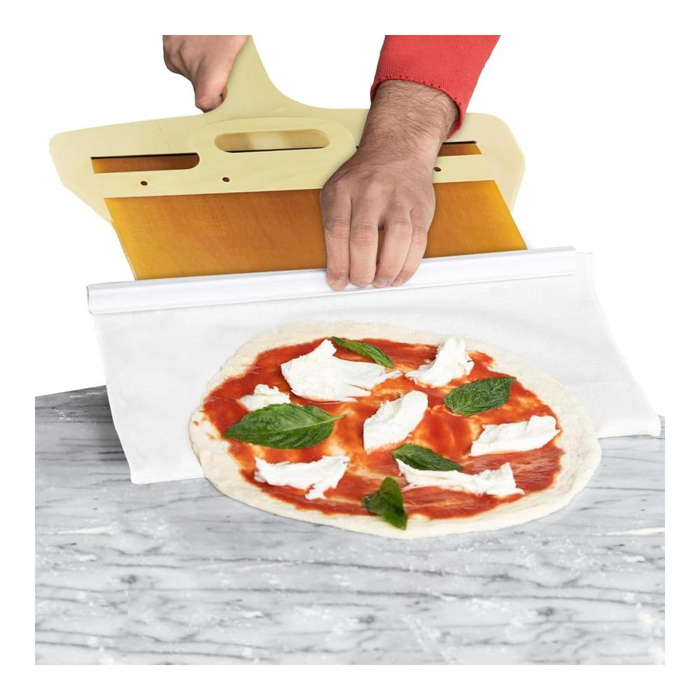 Pizzawender mit Komfortgriff | Hochwertige Pizzaform für perfekte Übertragung | Ideales Zubehör für Backöfen | Pizzaschieber aus robustem Material