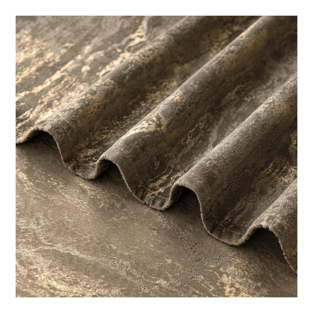 Luxuriöse Samtvorhänge Blickdicht | Gardinenschals Set für Eleganz im Wohnzimmer und Schlafzimmer | Blickdichte Ösenvorhänge Dekoschal Dekogardinen | 140x280cm | Dunkelbraun
