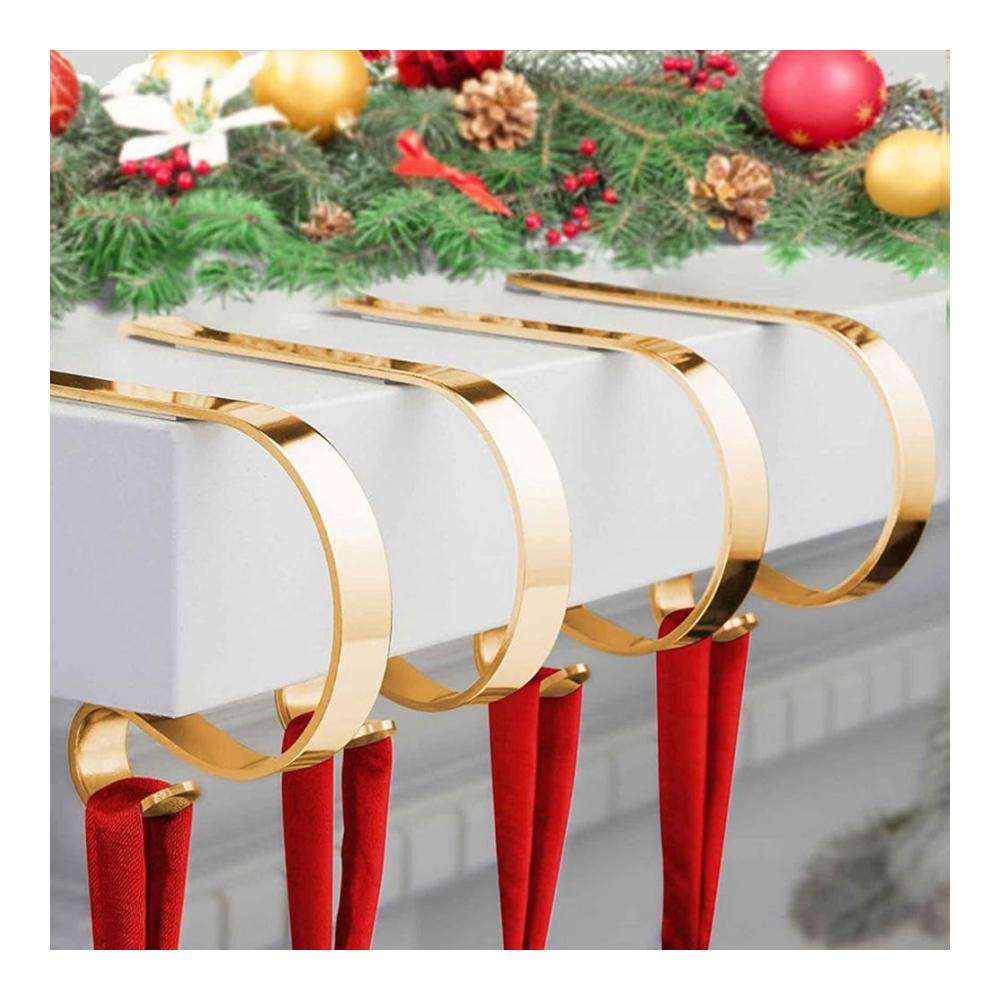 10 Stück Weihnachtsstrumpf-Halter für Kaminsims | Leicht zu befestigende Aufhänger | Festliche Dekoration | Robustes Design