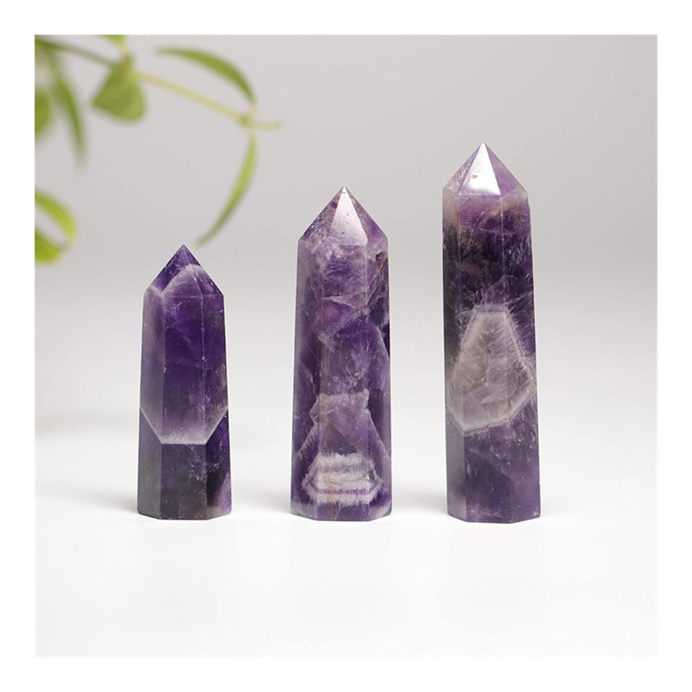 Erwecken Sie Ihren Zimmerbrunnen zum Leben mit diesem wunderschönen 1 STÜCK Natürlicher Edelstein-Kristall-Spitzenstab aus Amethyst-Rosenquarz. Perfekt als Zimmerbrunnenzubehör und für eine einzigartige Heimdekoration. Gönnen Sie sich diese Kristallsäule als Behandlungsstein für Ihr Zuhause
