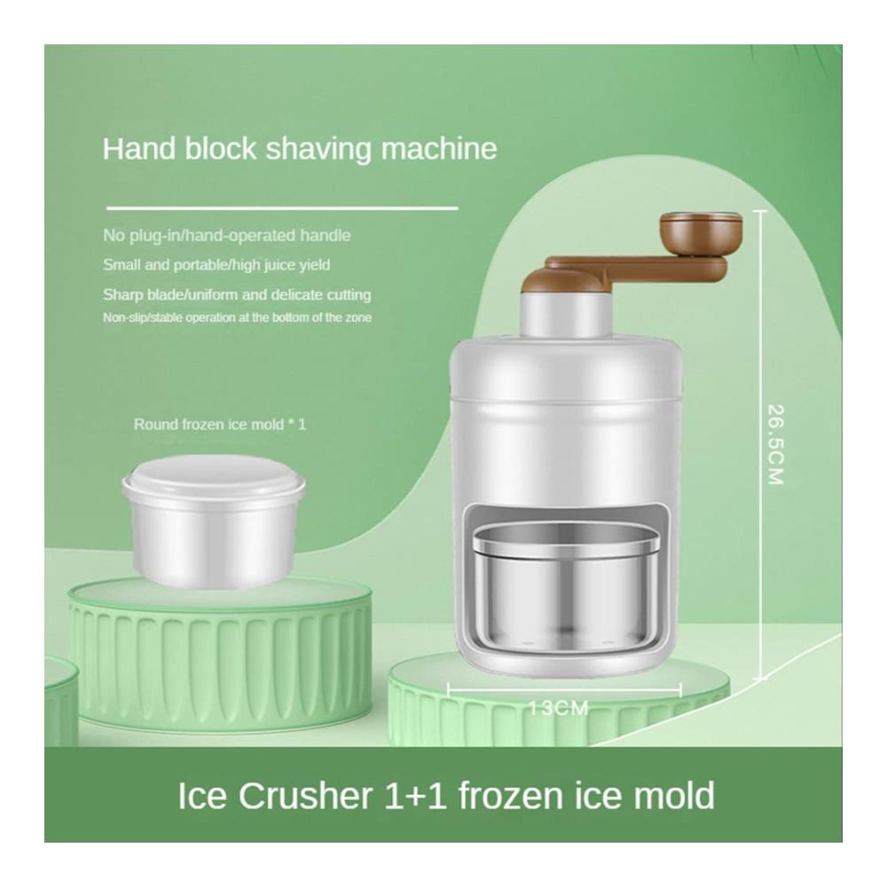 Eiscrusher und Eiswürfelbereiter Set | Manueller Ice Crusher Smoothies | Mit 2X Eiswürfelformen | Perfekt für erfrischende Getränke und Cocktails | Küchenhelfer für coole Genussmomente