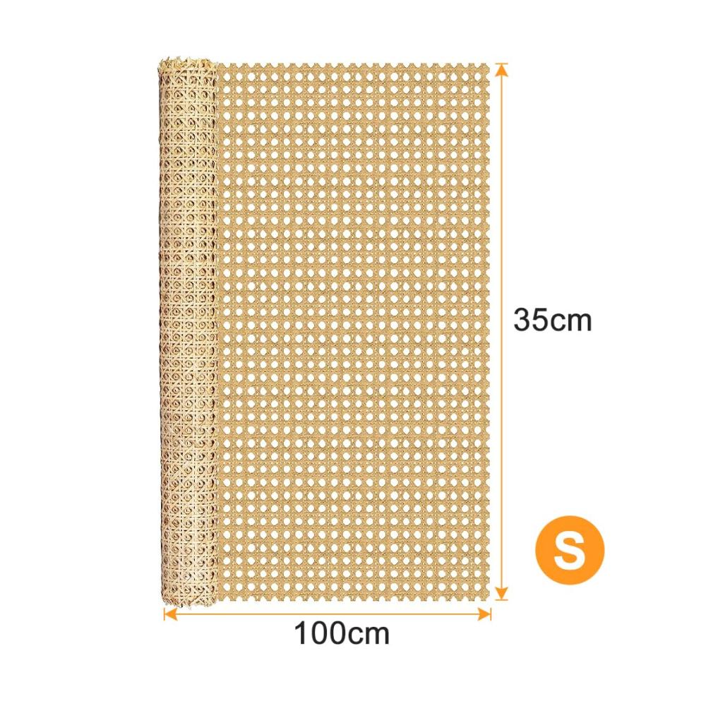 Entdecken Sie Luxus mit unseren Flechtmatten Rattan-Gurtband in natürlicher Optik Rolle mit geflochtenem Rohr und offenem Netz für Möbel Stuhl Schrank und Decke. Erleben Sie handgefertigte Eleganz! (35 cm