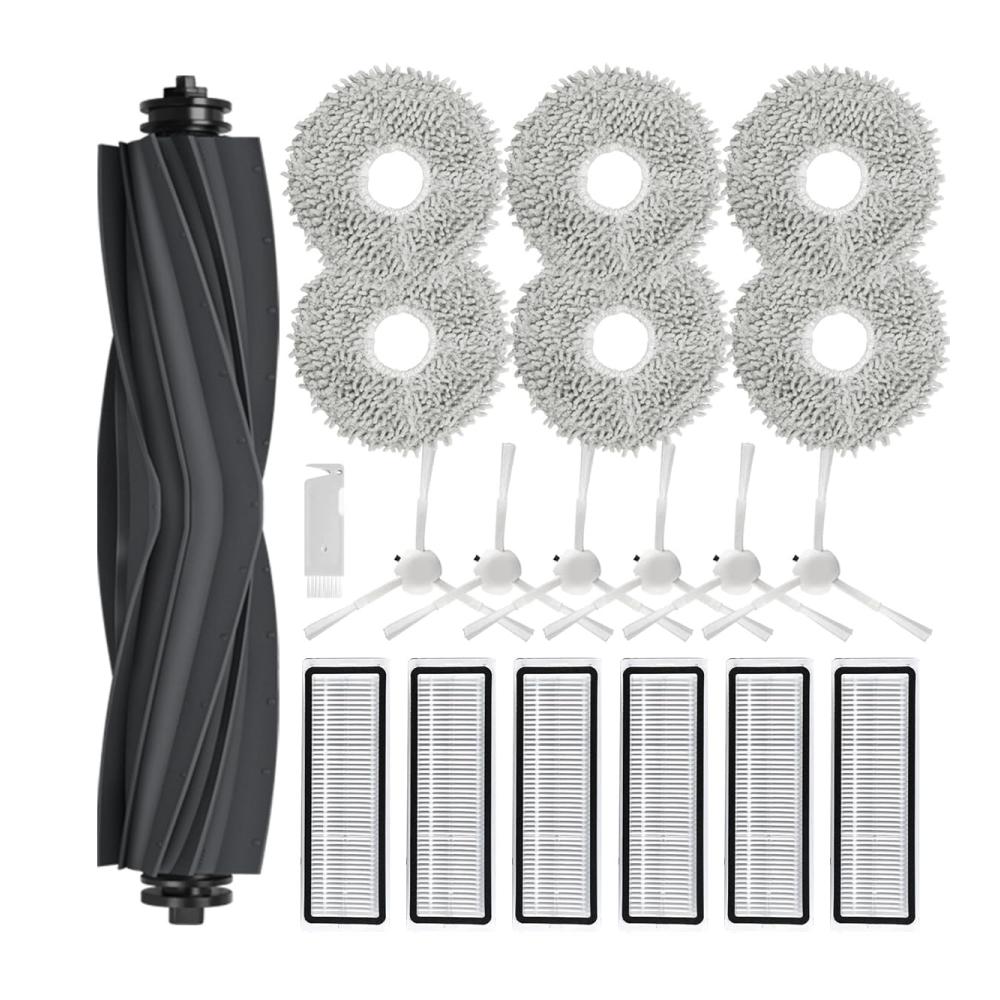 Entdecken Sie das Ultimative Zubehörpaket für Dreame L10s Ultra/L10 Ultra/L10s Pro! Ersatzteile Set für Xiaomi X10 Plus - 1 Bürste 6 HEPA Filter 6 Wischpads 6 Seitenbürsten. Erhalten Sie Spitzenleistung mit hochwertigen Ersatzteilen