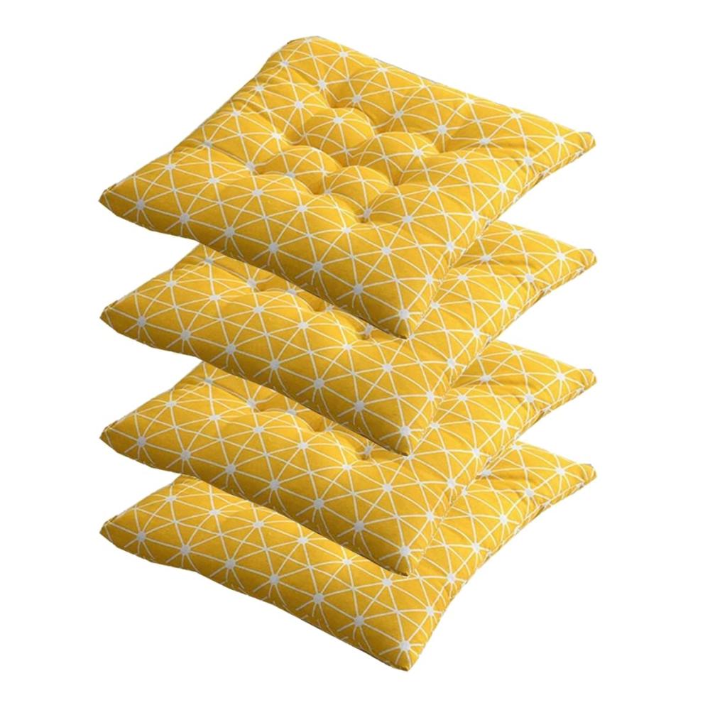 4er-Set Gartenstuhlkissen – Extra dickes rutschfestes Sitzkissen – Atmungsaktive Stuhlkissen für Esszimmer Küche Büro – Quadratisch 40 x 40 cm – Hochwertige Sitzpolster für mehr Komfort