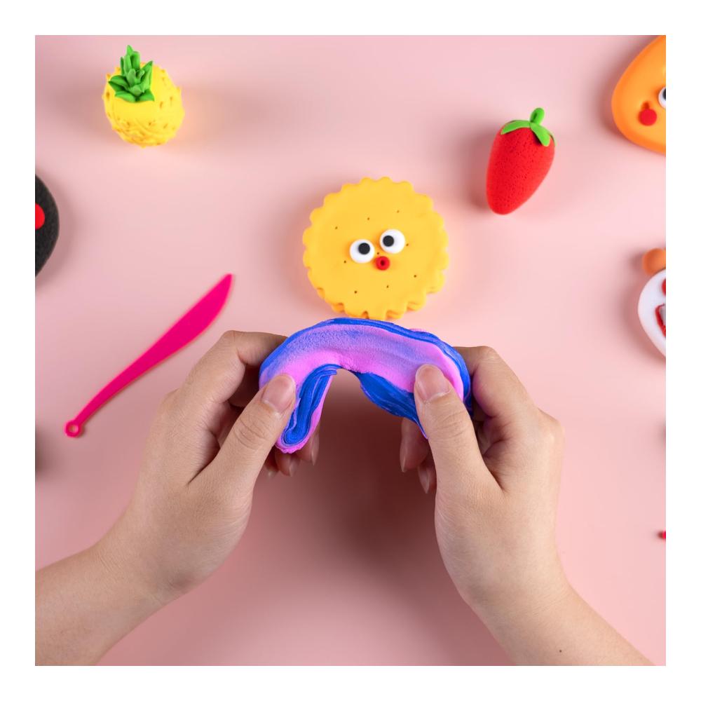 Kreatives Tonformen leicht gemacht! 48 Farben Ton-Modelliermasse-Set mit 3 Modellierwerkzeugen - Magische weiche & ultraleichte Modelliermasse für Kinder und Erwachsene. Sicher ungiftig & einfach zu verwenden. Perfekt für Weihnachten