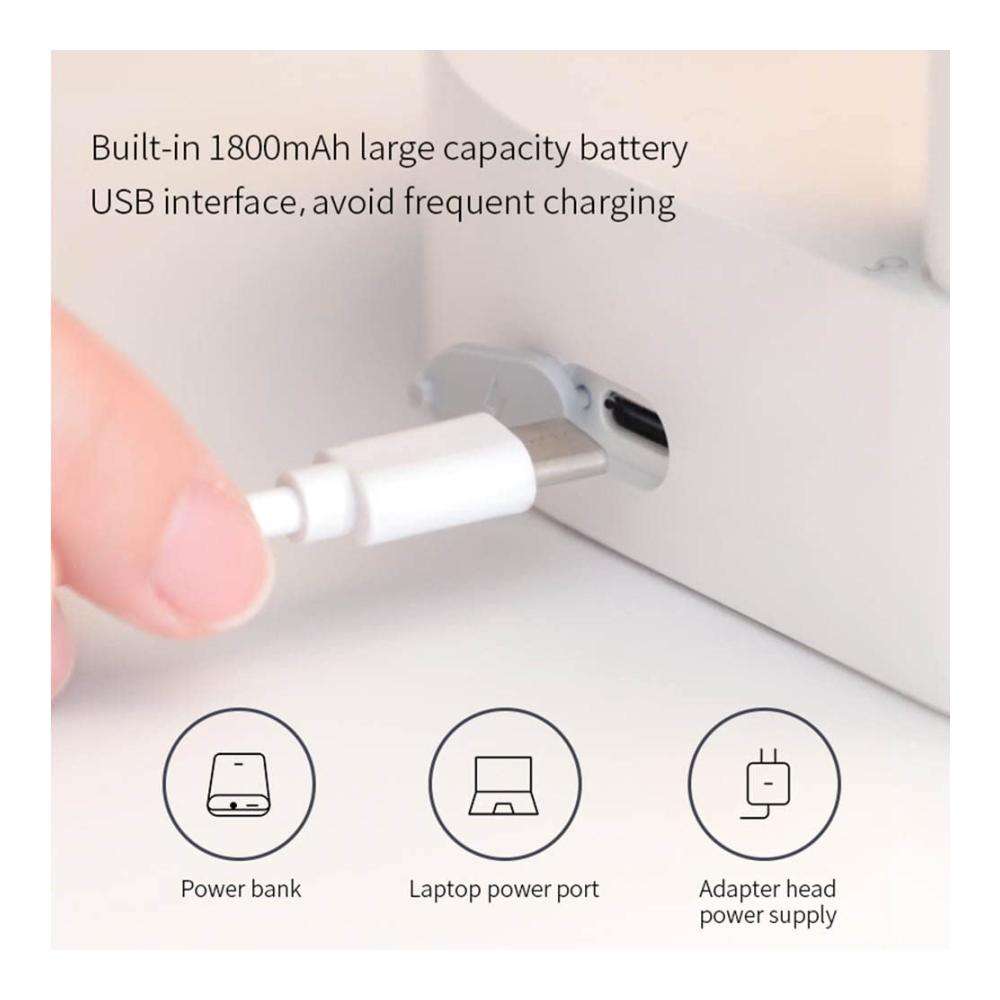 Intelligenter Kühler & Wasserspender Desktop-Pumpe mit Eimer automatisch & abnehmbar für Home Office & Outdoor inkl. Handtuch & Untersetzer (Weiß