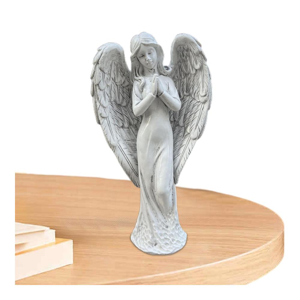 Engelsflügel Figurenstatue | Dekorative Gartenstatue für innen und außen - Göttliches Geschenk für Zuhause Wohnzimmer Garten und mehr! Ideal für Engel-Liebhaber und spirituelle Atmosphäre