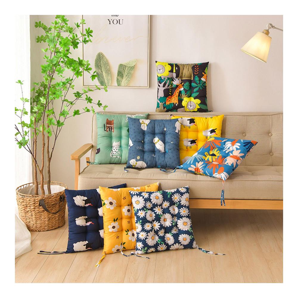 Bequemes Stuhlkissen mit Bändern | Dicke Polsterung für extra Komfort | Steppdesign für stilvolle Optik | Ideales Sitzkissen für Gartenstühle Bürostühle und mehr | Premium-Qualität für Sitzkomfort