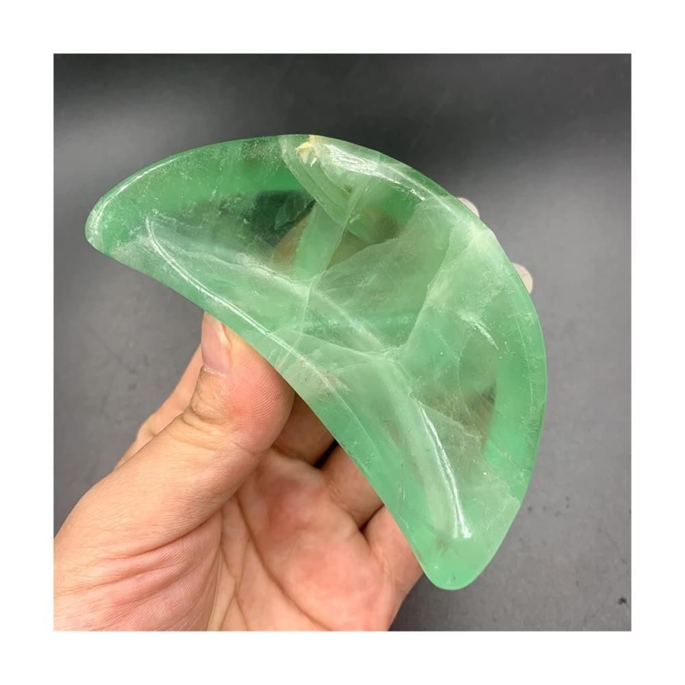Aschenbecher aus Naturfluorit-Quarzkristallschale - Edler Raucherteller für stilvolle Dekoration - Einzigartiges Geschenk für Zuhause & Büro (Farbe Mondlicht