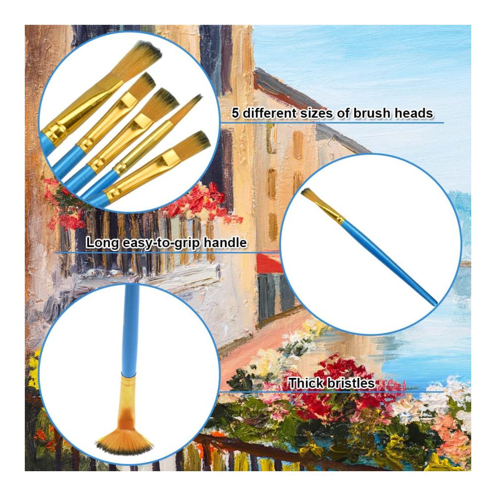 Kreativer Malkasten RECHCIGA Keramik Malerei Palette mit Pinselset für Acryl Aquarell & Ölfarben - Perfekt für Künstler & Hobbyisten - Wasserabweisende Mischpalette mit 8 Farbkammern