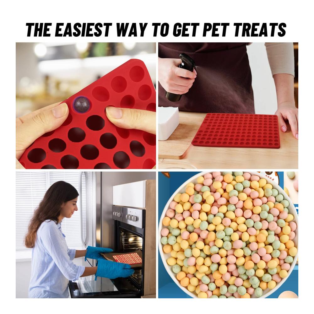Backunterlagen 2er-Set Mini Silikon Backmatte für Hundekekse Antihaftbeschichtet für Süßigkeiten Schokolade Kekse & mehr - Perfekt für Backliebhaber