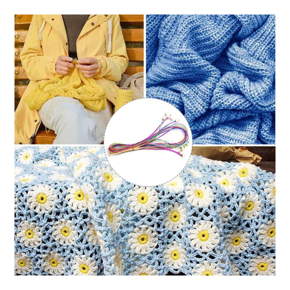 Entdecken Sie die Vielfalt 12-teiliges Häkelnadel-Set aus Bambus & Kunststoff mit Seil für Kissenbezüge Pullover Schals und mehr - Perfekt für Tunesische Häkelprojekte