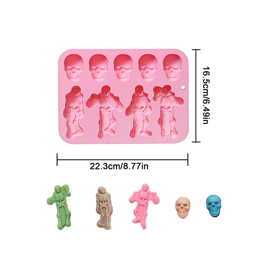 Premium Schokoladenformen Set 2 Stück Halloween-Kürbis & Grim Reaper Silikonformen für Süßigkeiten Kuchen & mehr - Ideal für Weihnachten & Partys