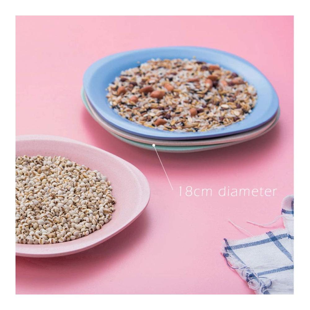 Salatteller Kunststoff 4er Pack nordisch kreativer Obstteller chinesisch moderner Haushalt Tee-Snack-Dessert rosa Geschirr - Praktischer Salat Servierteller für stil