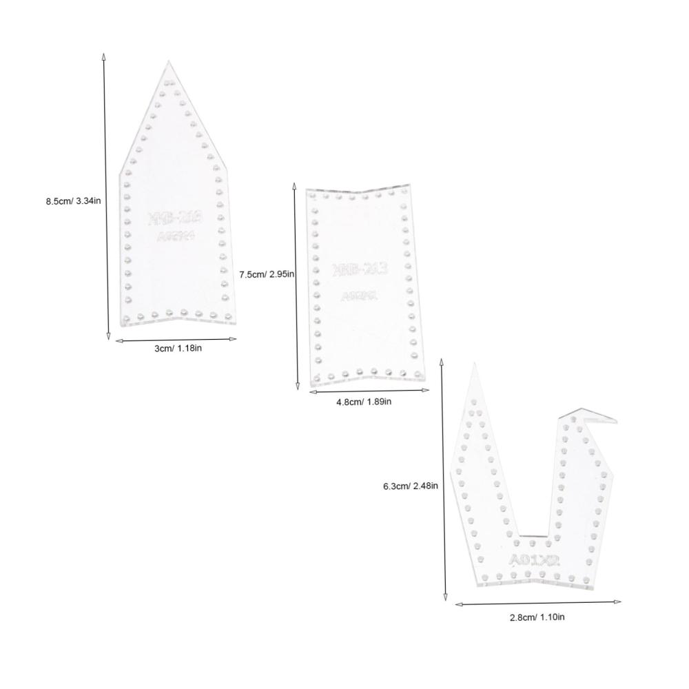 Professionelle Lederhandwerk Vorlagen-Set | Taschen Geldbörsen & mehr | Hochwertige Quilt-Schablonen für Ledermuster | Acrylwerkzeuge für präzises Quilten | Kreative Designvorlagen inklusive
