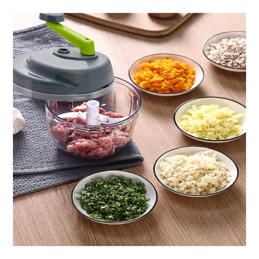 Premium Knoblauchpresse & Zwiebelschneider Set - Manueller Gemüsehacker für müheloses Schneiden von Knoblauch Zwiebeln Obst & Gemüse - Küchenhelfer & Kochzubehör für schnelles Kochen & Vorbereiten