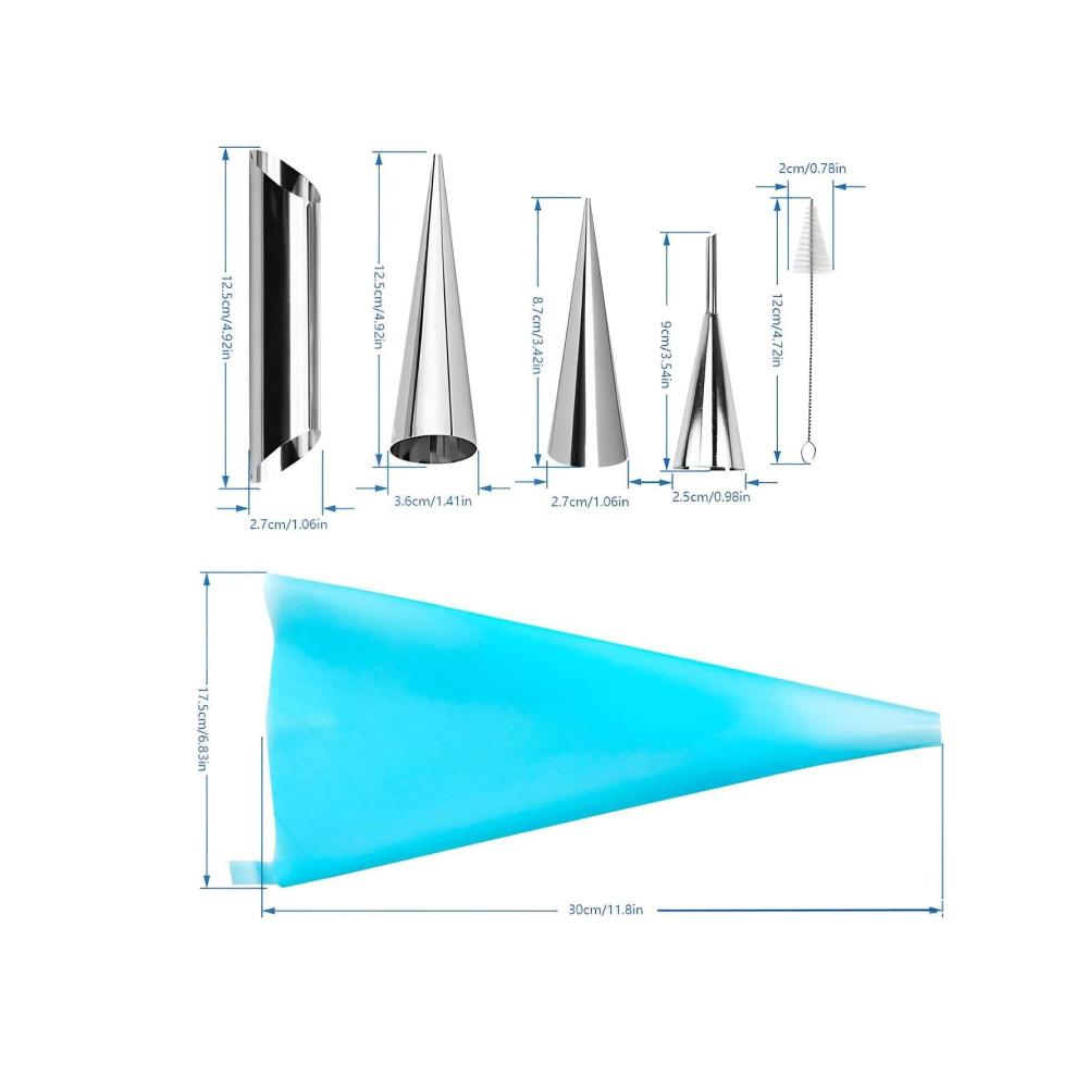 Entdecken Sie unser vielseitiges Backformset Edelstahl Cannoli-Form Cremebrötchenform Lady-Lock-Form Croissant-Schale und mehr! Perfekt für Ihre Backabenteuer