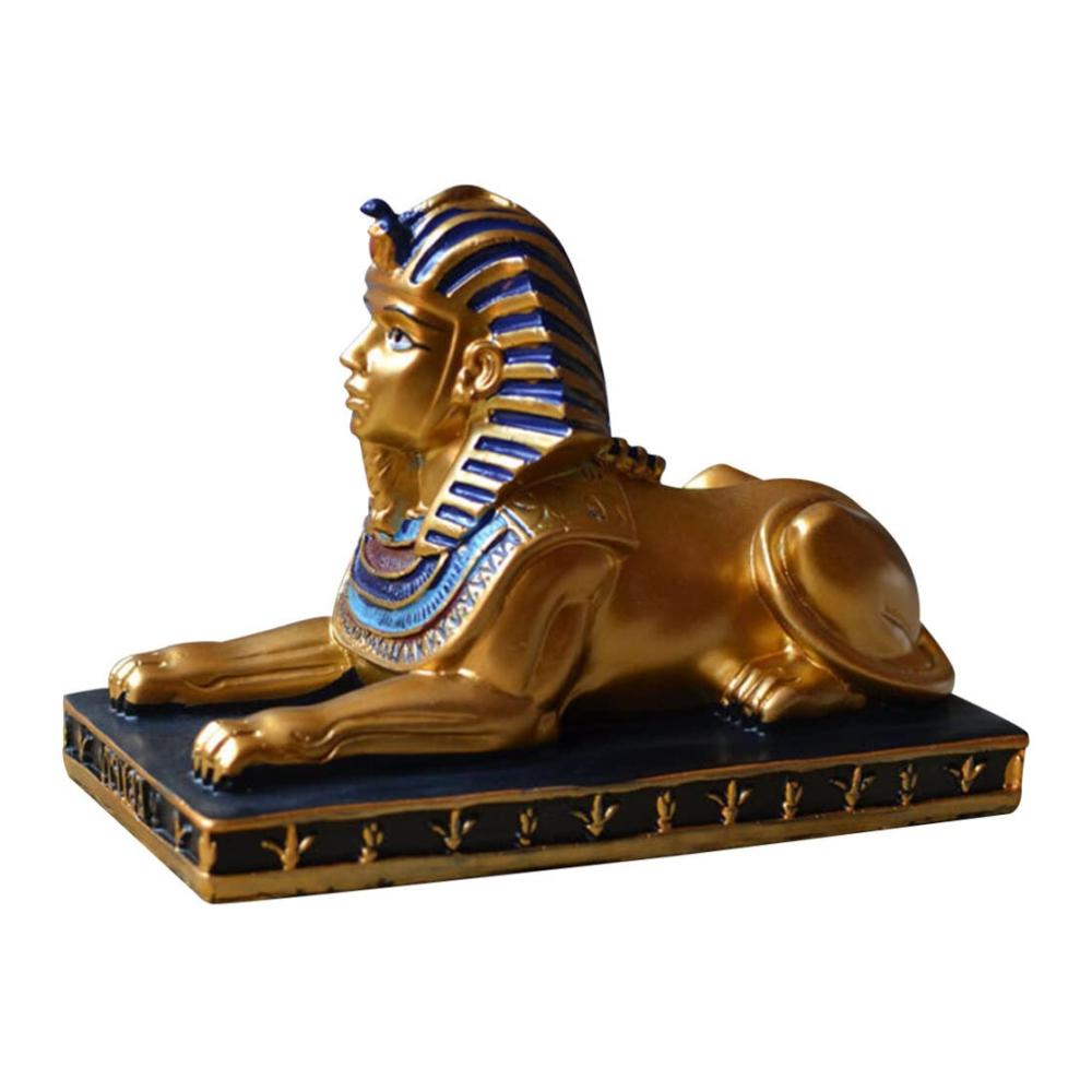 Ägyptische Sphinx-Statue – Klassische Pharao-Skulptur für Sammler und Dekoration – Handgefertigte Gizeh-Statue für Zuhause – Exquisite Tischdekoration und Geschenkidee
