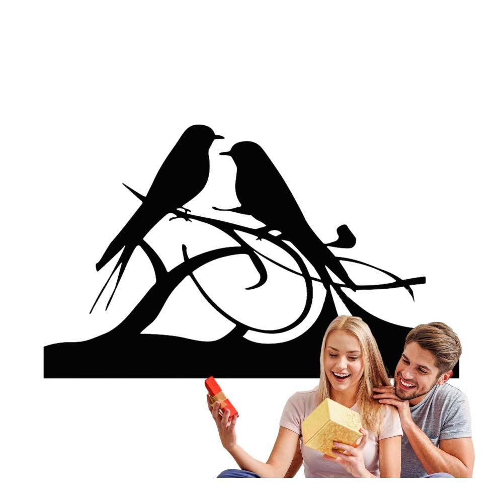 Entdecken Sie Eleganz Schwarzer Teelichthalter Silhouette mit Doppelvogel-Kerzenhalter aus Eisen | Stilvolle Tischdekoration für Zuhause Wohnzimmer Weihnachten & Hochzeit | Ideales Geschenk für Mama
