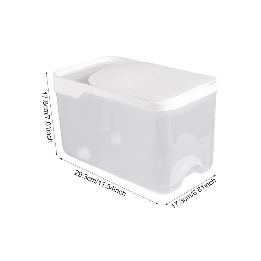 Müslidosen Set Praktische Flip-Top-Behälter für trockene Lebensmittel Getreide & Obst. Mit Messbecher ideal zur Aufbewahrung von 5 kg Mehl. Platzsparendes Design 293 x 173 x