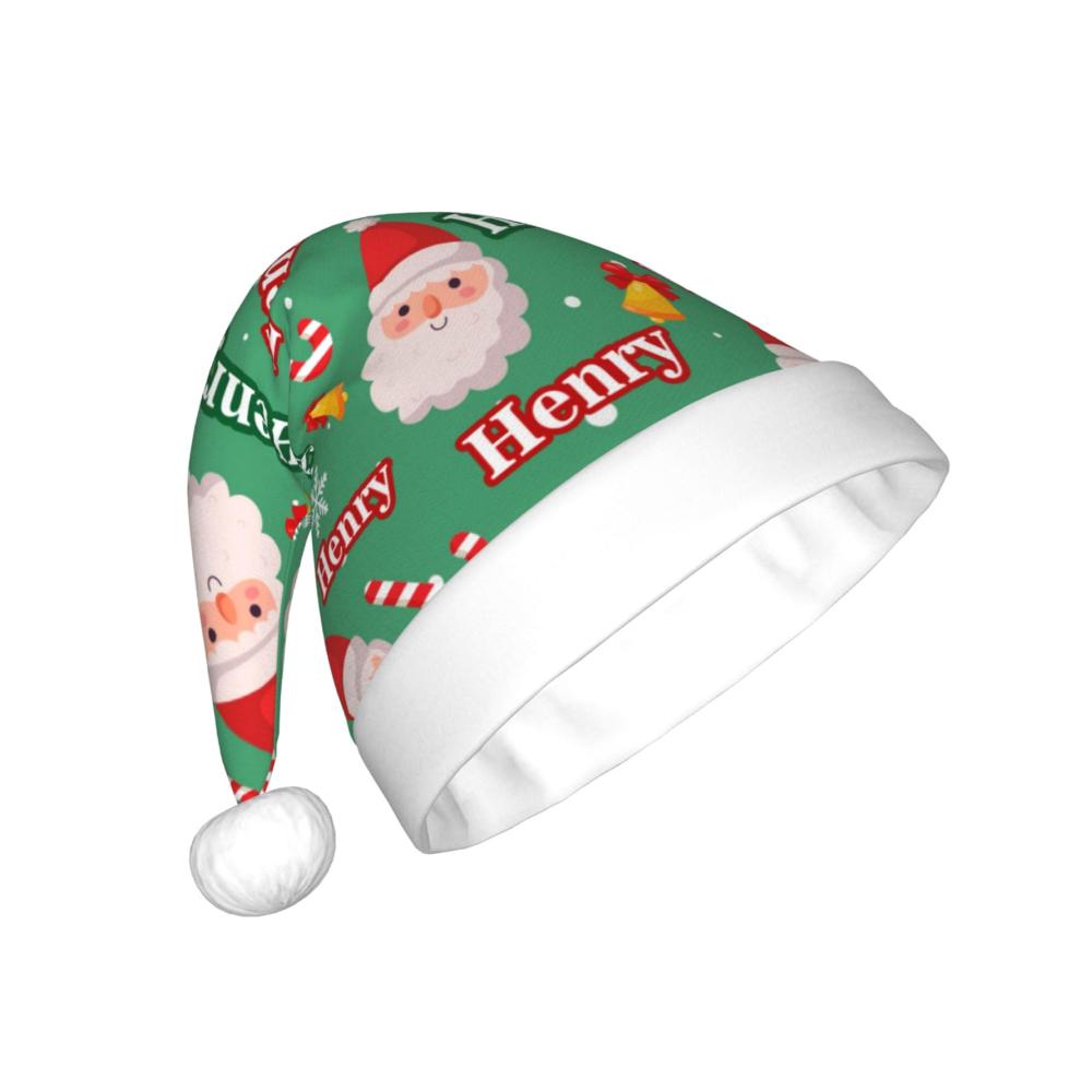Personalisierte Weihnachtsmütze mit Foto | Weiche Weihnachtsmann Kappen | Lustige Kopfbedeckung für Party & Fotos |