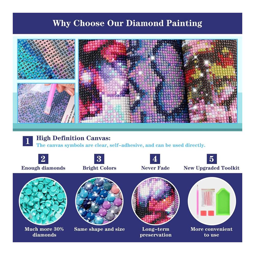 Erstklassiges Malset 5D-Diamant-Malerei-Kits für Erwachsene & Kinder - Traktor-Hühnerherde - DIY Malen Set für atemberaubende Wanddekoration - Kristall Strass Nach Zahlen Kunst - Perfekt für Zuhause (40 * 50cm