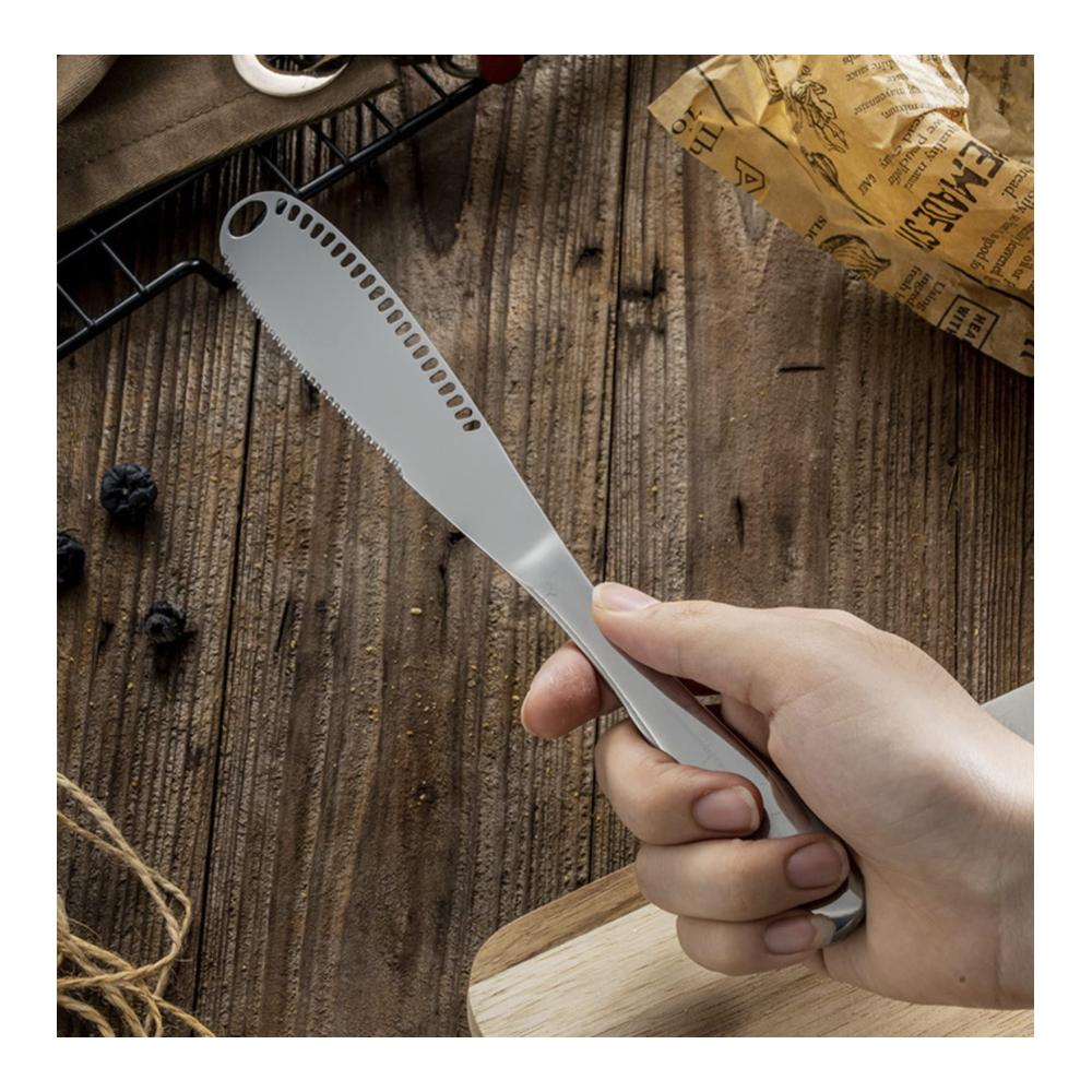 Entdecken Sie den Genuss - Premium Buttermesser Set für perfekte Frühstücksmomente! Edelstahl Käse- und Butterverteiler ideal für Sandwiches Kuchen und Brot. Der ultimative Marmeladenverteiler. 6-teiliges Set (C