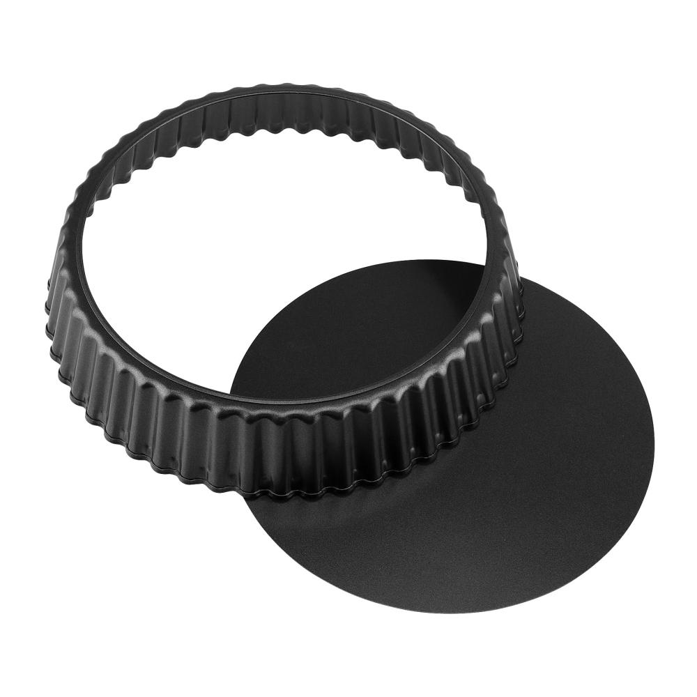 Premium Törtchenformen Set 22 cm – 3-teilig | Backform für Quiches Kuchen Flans & mehr | Herausnehmbarer Boden | Geriffeltes Design | Backzubehör für feinste Backkreationen