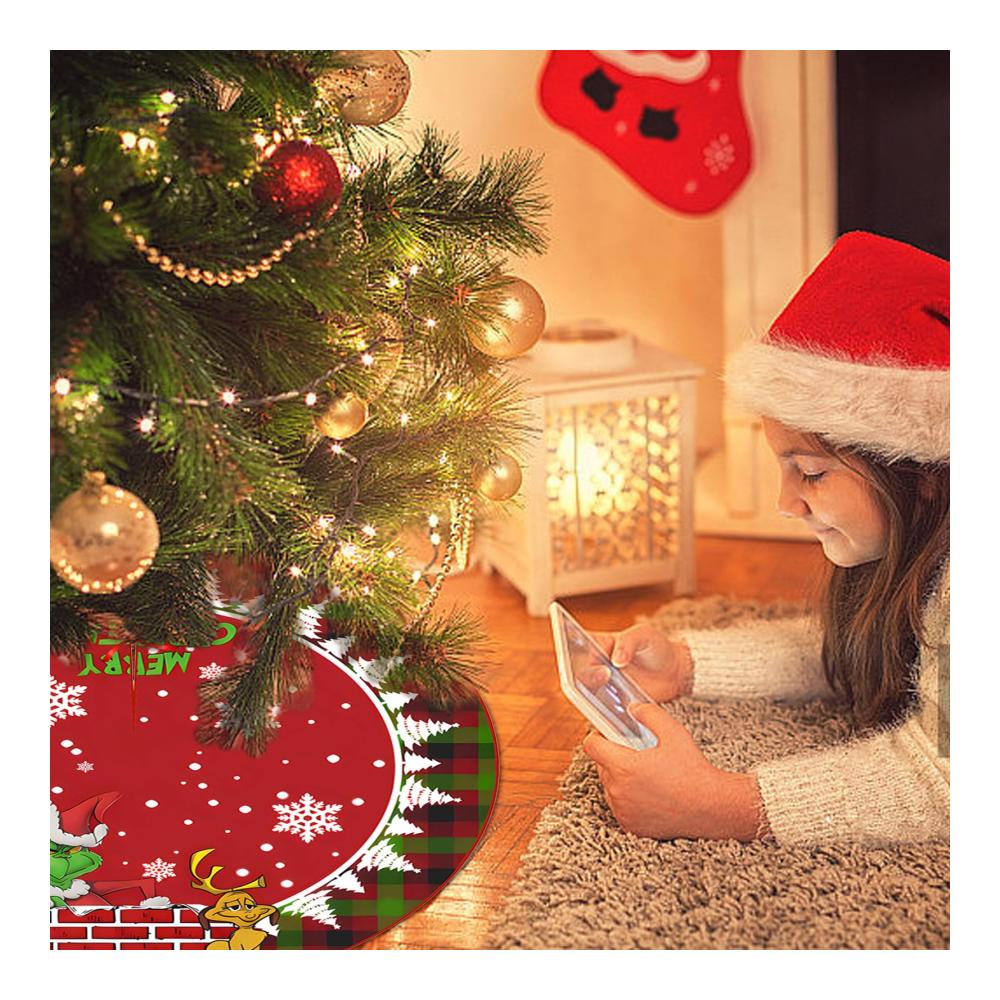 Luxuriöser Weihnachtsbaumständer Weicher Plüschrock für festliche Dekorationen | Fusselfrei und stilvoll | 92cm Durchmesser | Perfekt für Weihnachtsfeier