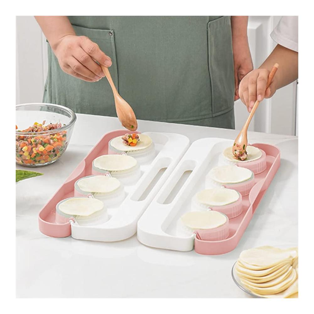 Manuelle Nudelmaschine Teigtaschenformer & Knödelpresse für 8 Wrapper - Tragbares Teigpressen-Set für perfekte Pie Ravioli & Knödel - Küchenzubehör für hausgemachte Köstlichkeiten