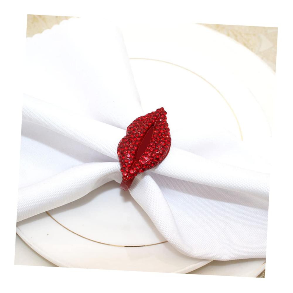 Elegante Serviettenringe aus Kristalllegierung - 2er Set für stilvolle Tischdekorationen zum Valentinstag und Hochzeiten - Praktische Essdekorationen für jeden Anlass